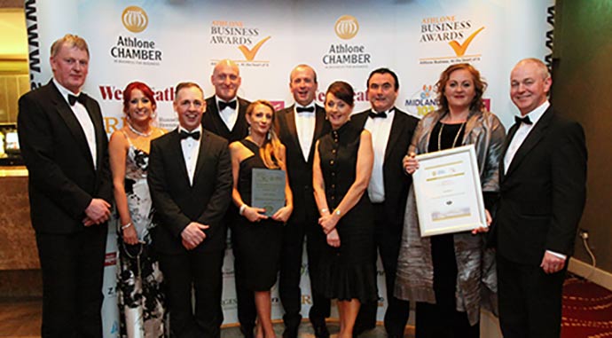 Athlone Training Centre Staff after collecting the award in 2016