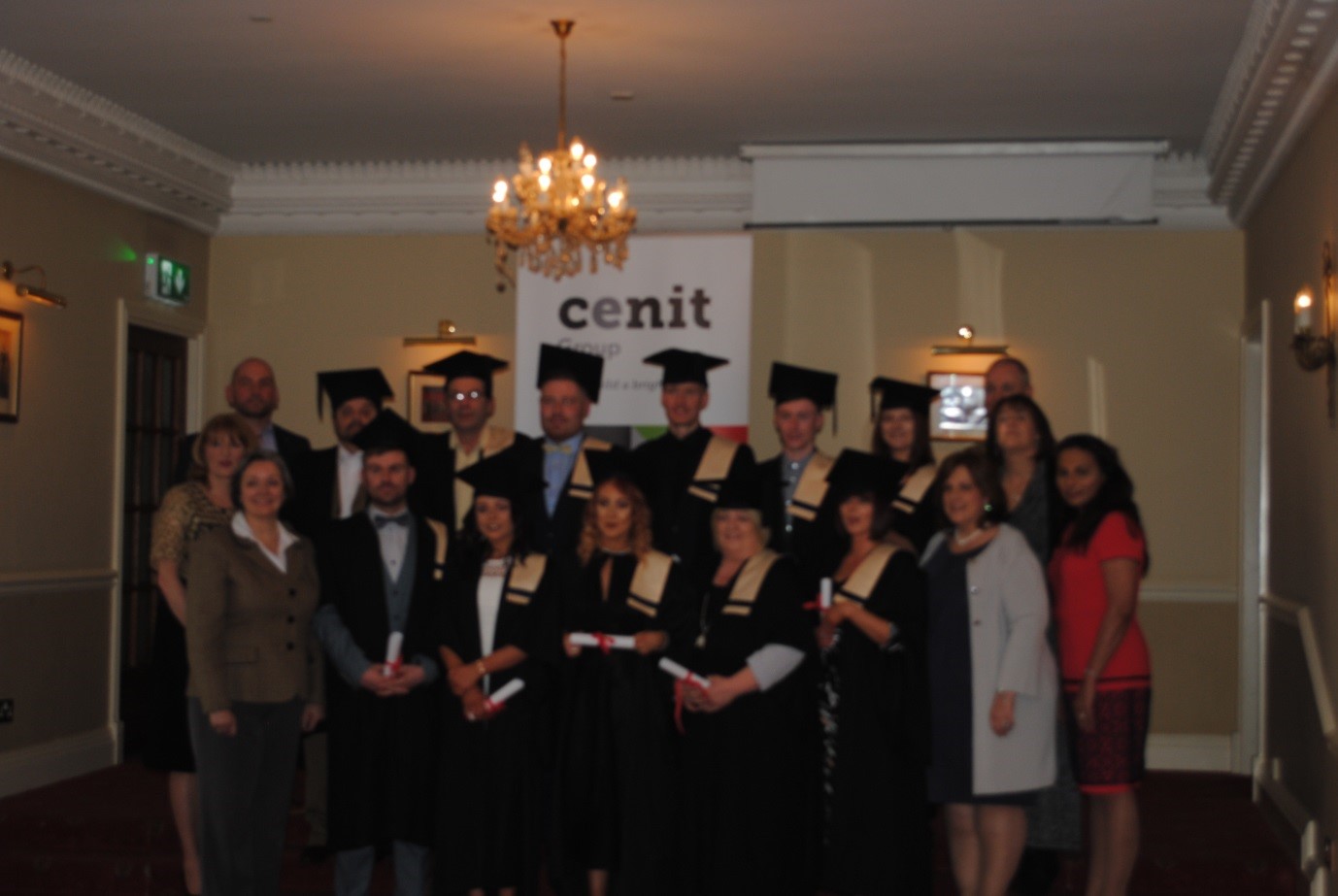 Healthcare Course Graduates with LWETB Athlone Training Centre and Cenit College Staff